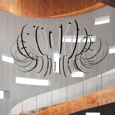 Rings sospensione. Composizioni in verticale